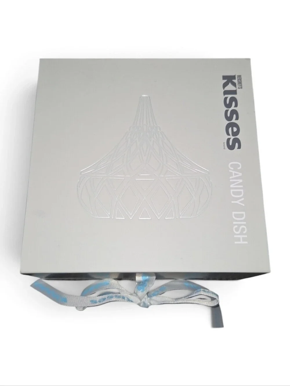 Godinger Hershey’s Kisses Crystal Candy Dish Electroplated Glass w/Gift Box NIB